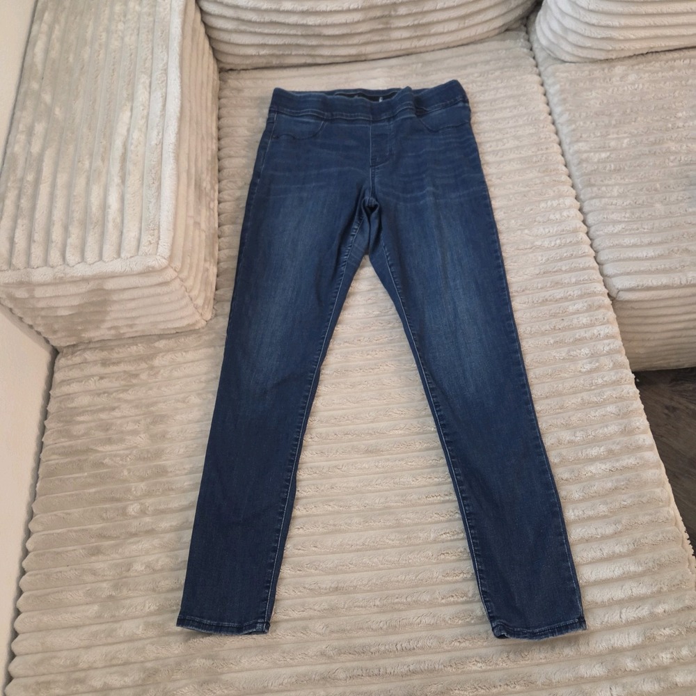 GAP Womens High Rise Pull On Skinny Jeans Dark Wash Stretch Size 12 Regular